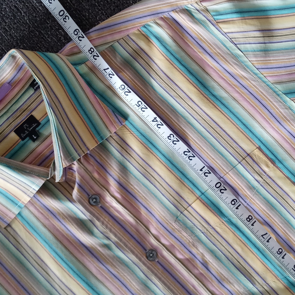 🌞Paul Smith🌞 - Yellow/Multi Stripe L/S Button Down - Picture 12 of 13